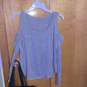 Gray off the shoulder sweater